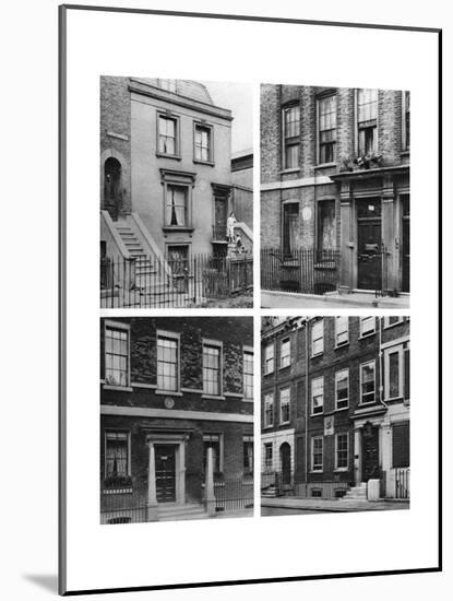 Four London Houses of Famous Men, London, 1926-1927-McLeish-Mounted Giclee Print