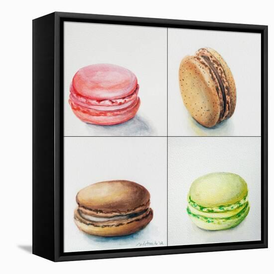 Four Macaroons-Jennifer Redstreake Geary-Framed Stretched Canvas