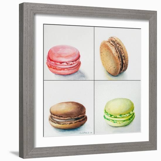 Four Macaroons-Jennifer Redstreake Geary-Framed Premium Giclee Print