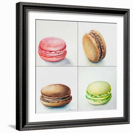 Four Macaroons-Jennifer Redstreake Geary-Framed Premium Giclee Print