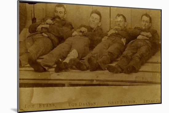 Four Members Of The Dalton Gang, Killed At Coffeyville, Kansas, ca. 1892-null-Mounted Art Print