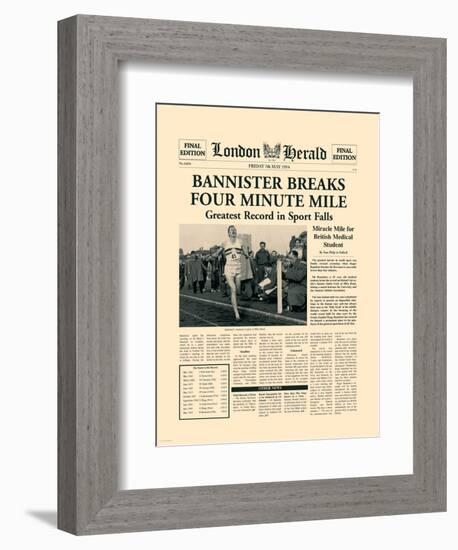 Four Minute Mile-The Vintage Collection-Framed Art Print