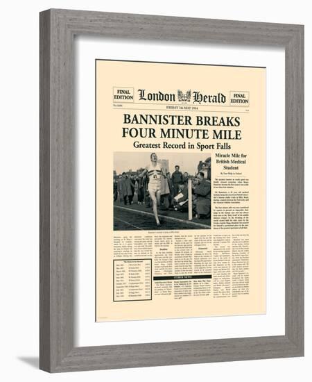 Four Minute Mile-The Vintage Collection-Framed Art Print