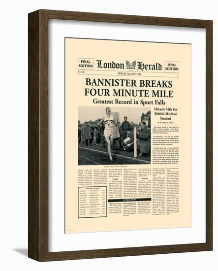 Four Minute Mile-The Vintage Collection-Framed Art Print