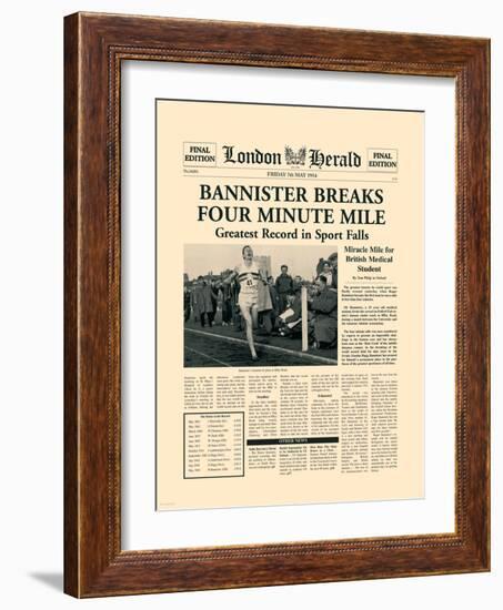 Four Minute Mile-The Vintage Collection-Framed Art Print