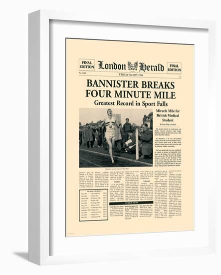 Four Minute Mile-The Vintage Collection-Framed Art Print