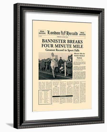 Four Minute Mile-The Vintage Collection-Framed Art Print