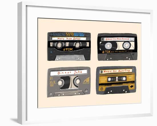 Four Mix Tapes-Mark Ulriksen-Framed Art Print