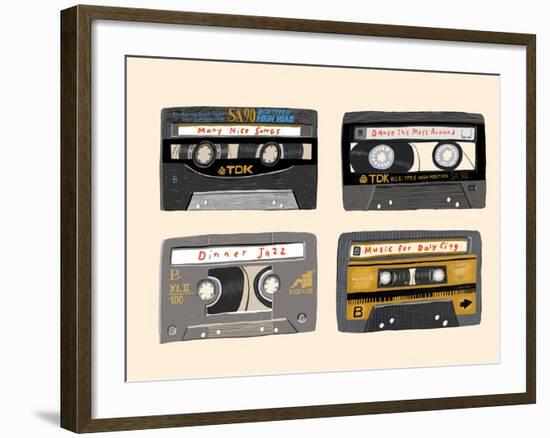 Four Mix Tapes-Mark Ulriksen-Framed Art Print