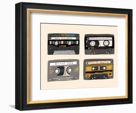 Four Mix Tapes-Mark Ulriksen-Framed Art Print