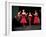 Four Models in Red Dresses Dancing Charleston For Article Featuring "The Little Red Dress"-Gjon Mili-Framed Photographic Print