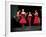 Four Models in Red Dresses Dancing Charleston For Article Featuring "The Little Red Dress"-Gjon Mili-Framed Photographic Print