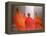 Four Monks on Temple Steps-Lincoln Seligman-Framed Premier Image Canvas