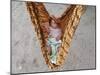 Four-Month-Old Rianto Sleeps in a Batik Cloth Swing, at a Refugee Camp in Lamreh, Indonesia-null-Mounted Photographic Print