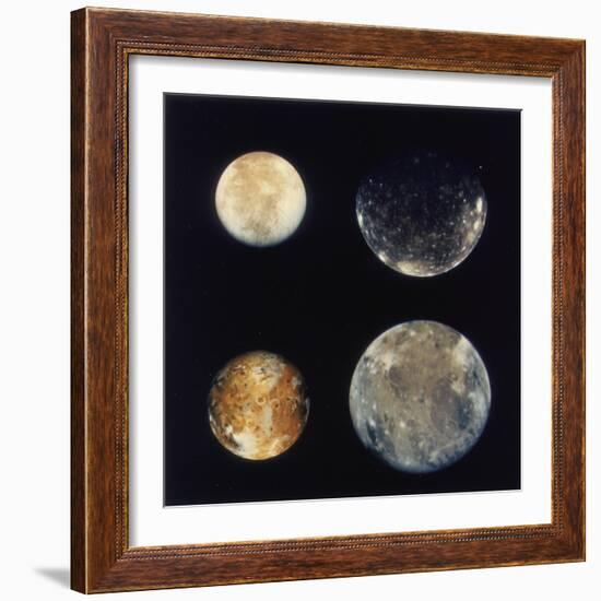 Four Moons of Jupiter, Io, Europa, Ganymede and Callisto, 1979-null-Framed Giclee Print