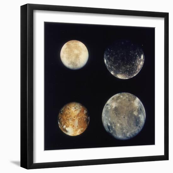 Four Moons of Jupiter, Io, Europa, Ganymede and Callisto, 1979-null-Framed Giclee Print