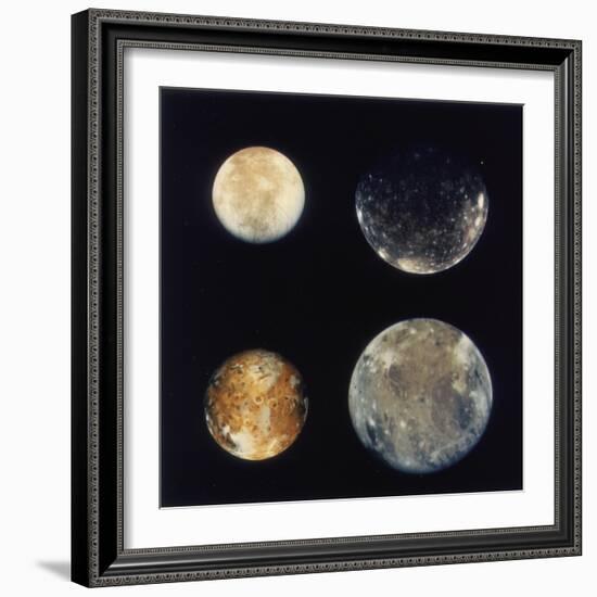 Four Moons of Jupiter, Io, Europa, Ganymede and Callisto, 1979-null-Framed Giclee Print