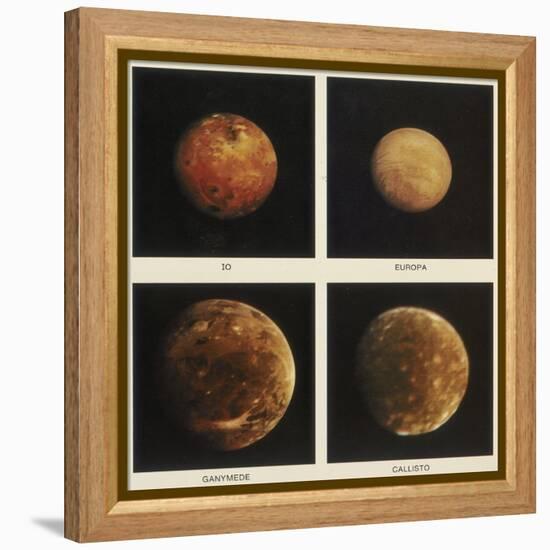 Four Moons of Jupiter. Io, Europa, Ganymede and Callisto, 1979-null-Framed Premier Image Canvas