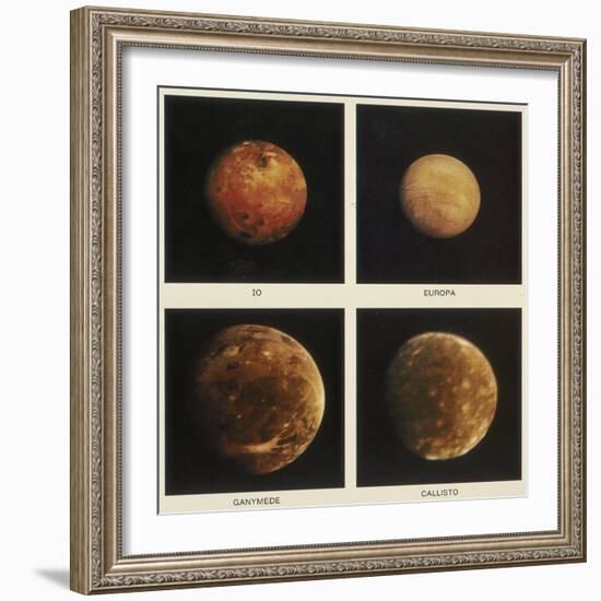 Four Moons of Jupiter. Io, Europa, Ganymede and Callisto, 1979-null-Framed Giclee Print