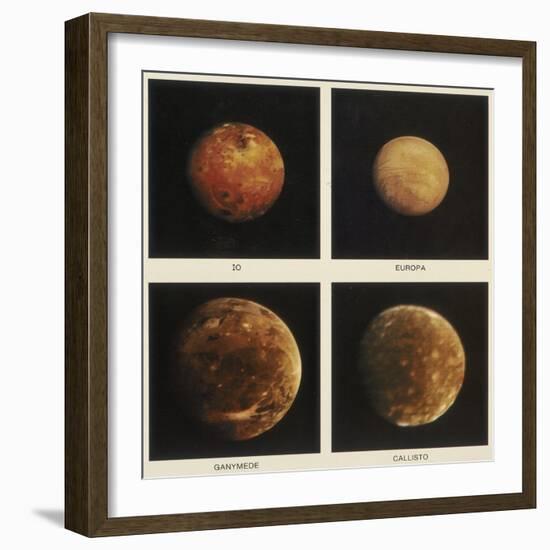 Four Moons of Jupiter. Io, Europa, Ganymede and Callisto, 1979-null-Framed Giclee Print