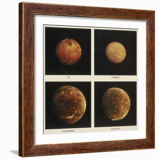 Four Moons of Jupiter. Io, Europa, Ganymede and Callisto, 1979-null-Framed Giclee Print