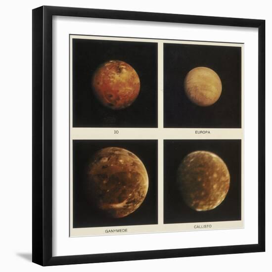 Four Moons of Jupiter. Io, Europa, Ganymede and Callisto, 1979-null-Framed Giclee Print