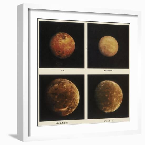 Four Moons of Jupiter. Io, Europa, Ganymede and Callisto, 1979-null-Framed Giclee Print