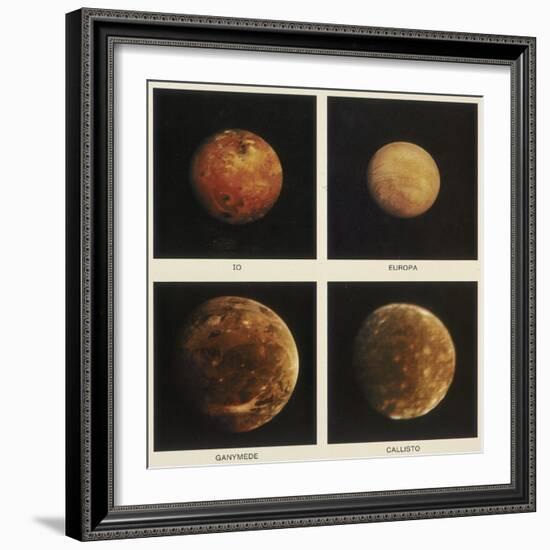 Four Moons of Jupiter. Io, Europa, Ganymede and Callisto, 1979-null-Framed Giclee Print