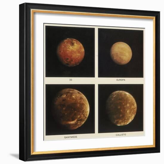 Four Moons of Jupiter. Io, Europa, Ganymede and Callisto, 1979-null-Framed Giclee Print