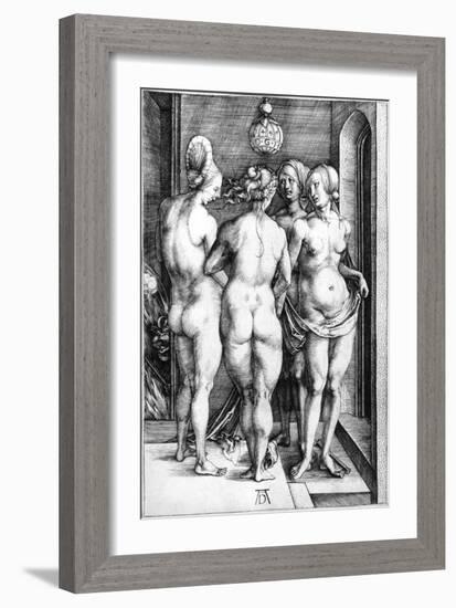 Four Naked Women or the Witches, 1497-Frank Cadogan Cowper-Framed Giclee Print