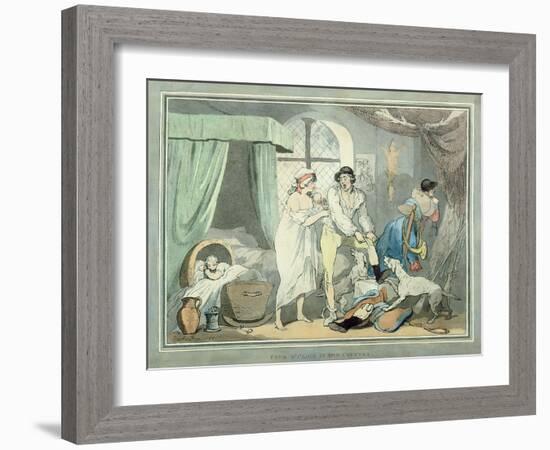 "Four O'Clock in the Country", Pub. 1788-Thomas Rowlandson-Framed Giclee Print