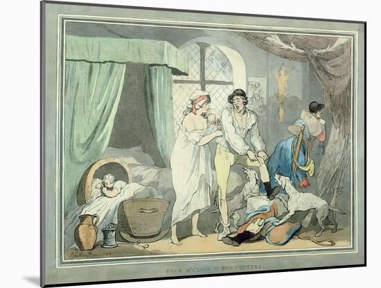 "Four O'Clock in the Country", Pub. 1788-Thomas Rowlandson-Mounted Giclee Print