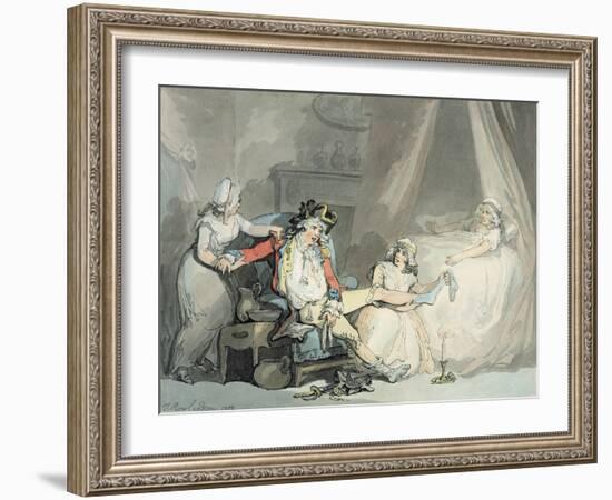 Four O'Clock in the Town-Thomas Rowlandson-Framed Giclee Print