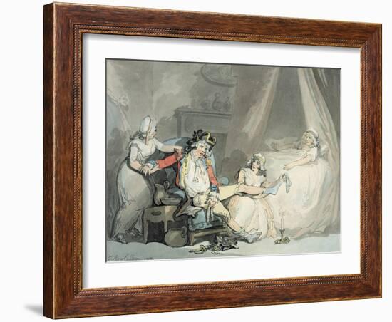 Four O'Clock in the Town-Thomas Rowlandson-Framed Giclee Print