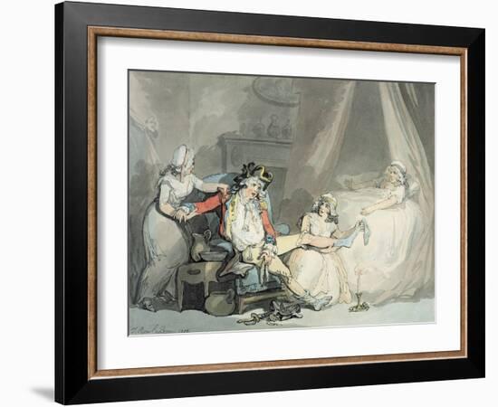 Four O'Clock in the Town-Thomas Rowlandson-Framed Giclee Print