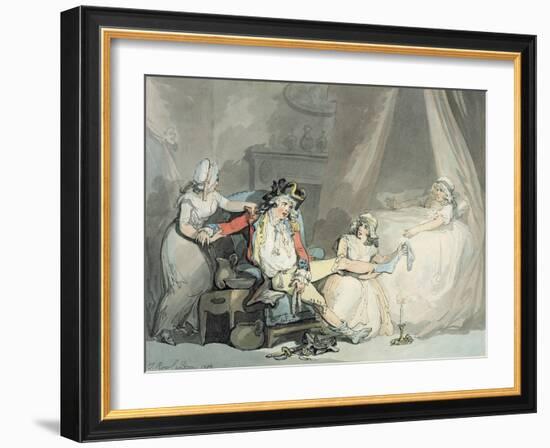 Four O'Clock in the Town-Thomas Rowlandson-Framed Giclee Print