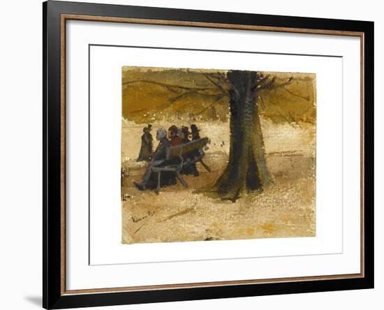 Four People on a Bench-Vincent van Gogh-Framed Giclee Print