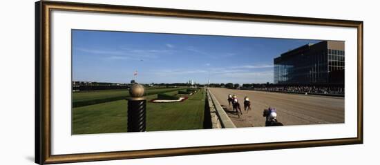Four People Participating in a Horse Race, Calder Race Course, Miami Gardens, Miami-Dade County-null-Framed Photographic Print