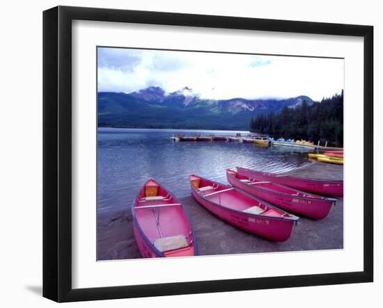Four Pink Boats, Canadian Rockies ‘06-Monte Nagler-Framed Photographic Print