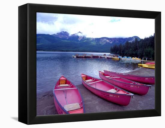 Four Pink Boats, Canadian Rockies ‘06-Monte Nagler-Framed Premier Image Canvas