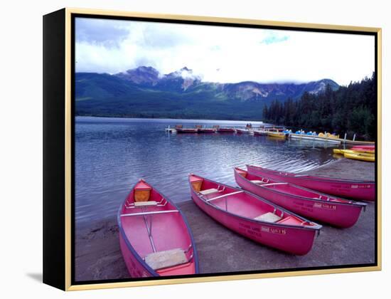 Four Pink Boats, Canadian Rockies ‘06-Monte Nagler-Framed Premier Image Canvas