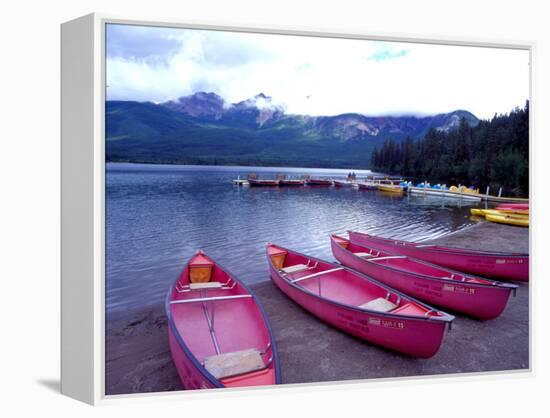 Four Pink Boats, Canadian Rockies ‘06-Monte Nagler-Framed Premier Image Canvas