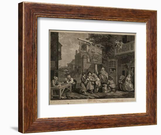 Four Prints of an Election, Plate 2: Canvassing for Votes, Engraved by Charles Grignion-William Hogarth-Framed Giclee Print