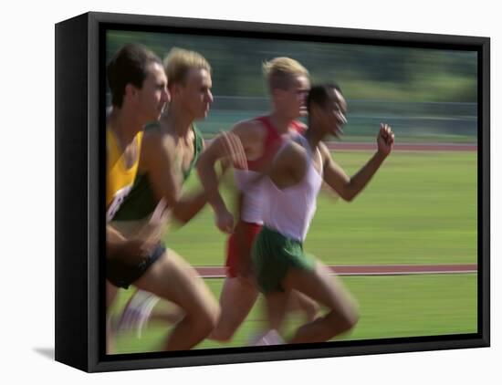 Four Racing Runners-null-Framed Premier Image Canvas