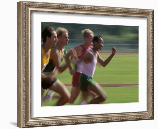 Four Racing Runners-null-Framed Photographic Print