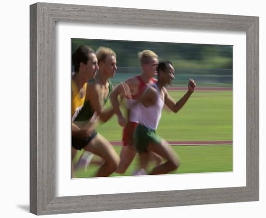 Four Racing Runners-null-Framed Photographic Print