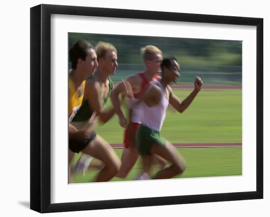 Four Racing Runners-null-Framed Photographic Print