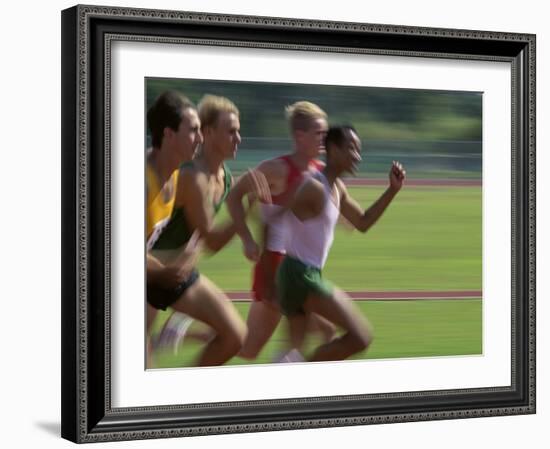 Four Racing Runners-null-Framed Photographic Print