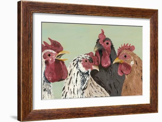 Four Roosters-Jade Reynolds-Framed Art Print