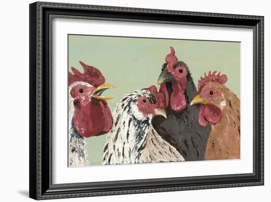 Four Roosters-Jade Reynolds-Framed Art Print